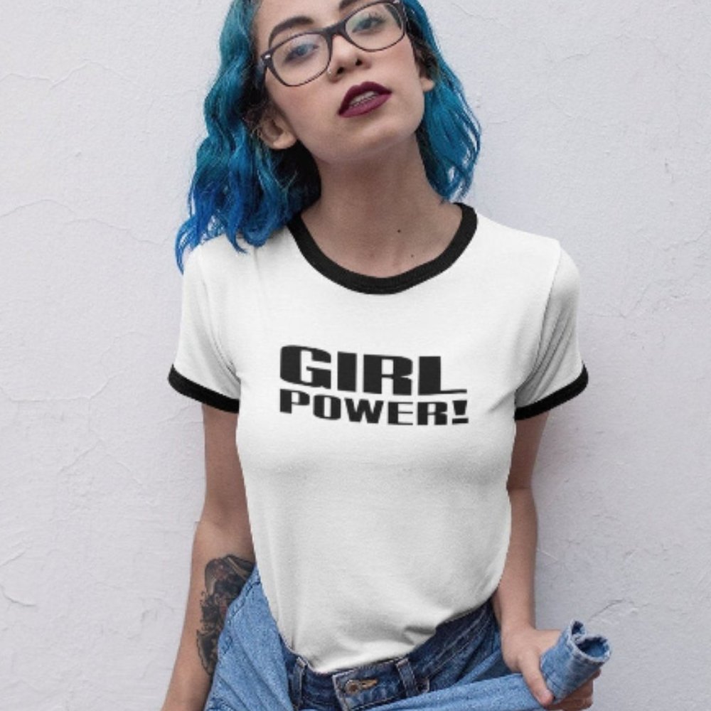 💞Girl Power T Shirt. Baby Spice Unisex Ringer Tee
